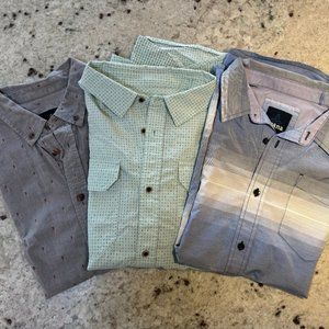 BUNDLE of 3 Men's Prana Short Sleeve Shirts in LARGE